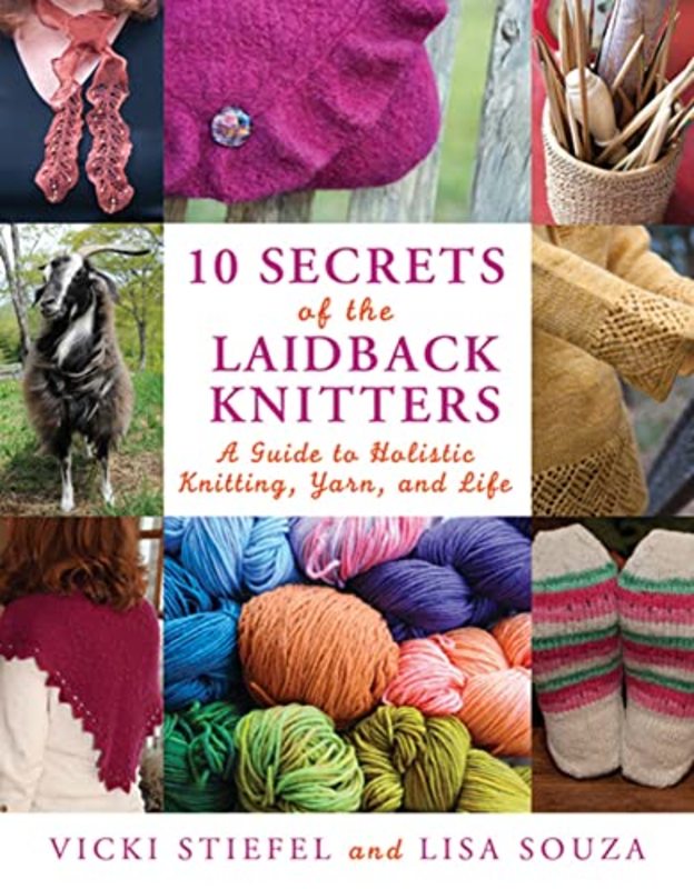 Book cover for "10 Secrets of the Laidback Knitters" by Vicki Stiefel