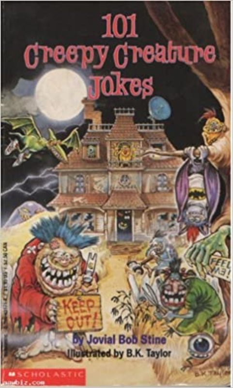 Book cover for "101 Creepy Creature Jokes" by R.L. Stine