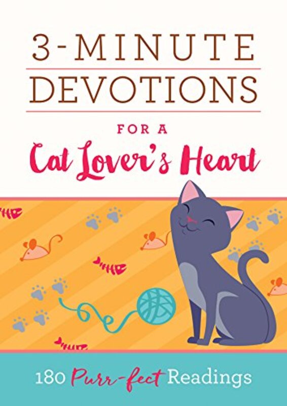 Book cover for "3-Minute Devotions for a Cat Lover's Heart" by Darlene Franklin