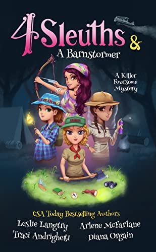 Book cover for "4 Sleuths & A Barnstormer" by Leslie Langtry