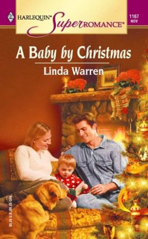 Book cover for "A Baby by Christmas" by Linda Warren