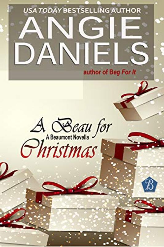 Book cover for "A Beau for Christmas" by Angie Daniels