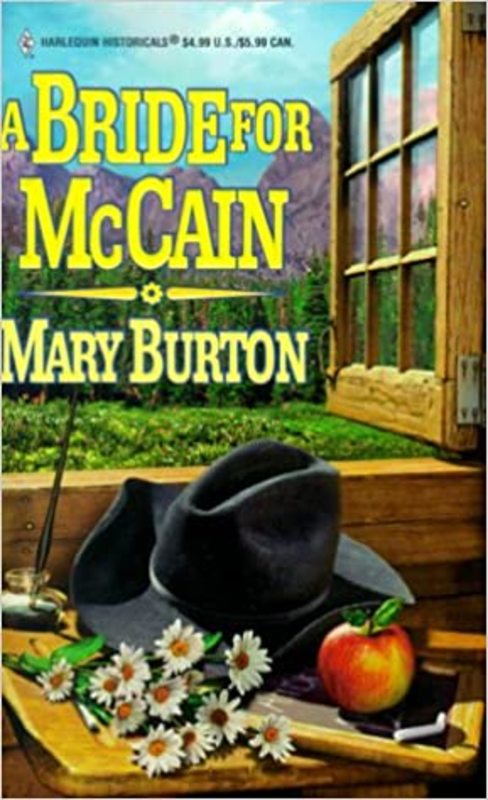 Book cover for "A Bride for McCain" by Mary Burton