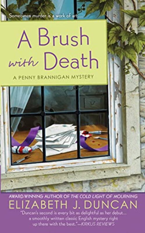 Book cover for "A Brush with Death" by Elizabeth J Duncan