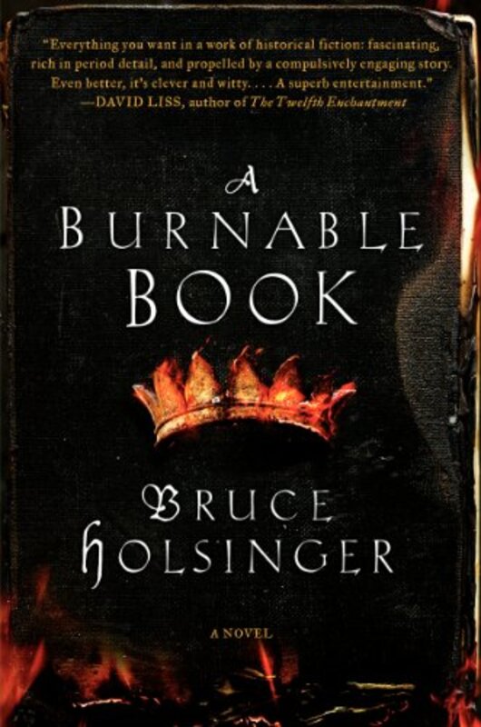 Book cover for "A Burnable Book" by Bruce Holsinger