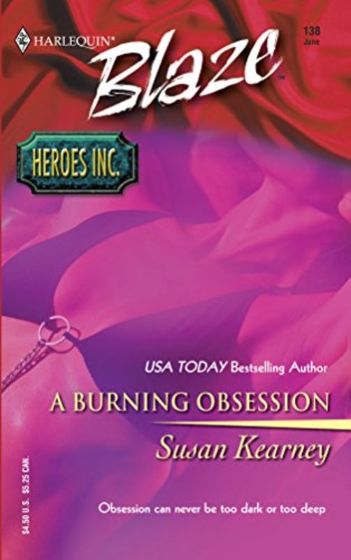 Book cover for "A Burning Obsession" by Susan Kearney
