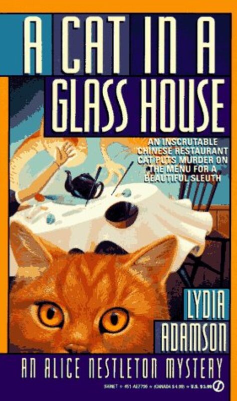 Book cover for "A Cat in a Glass House" by Lydia Adamson