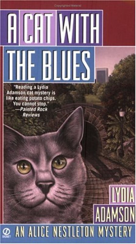 Book cover for "A Cat with the Blues" by Lydia Adamson
