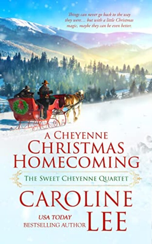 Book cover for "A Cheyenne Christmas Homecoming" by Caroline Lee