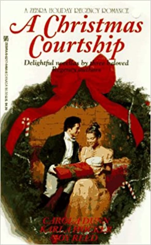 Book cover for "A Christmas Courtship" by Carola Dunn
