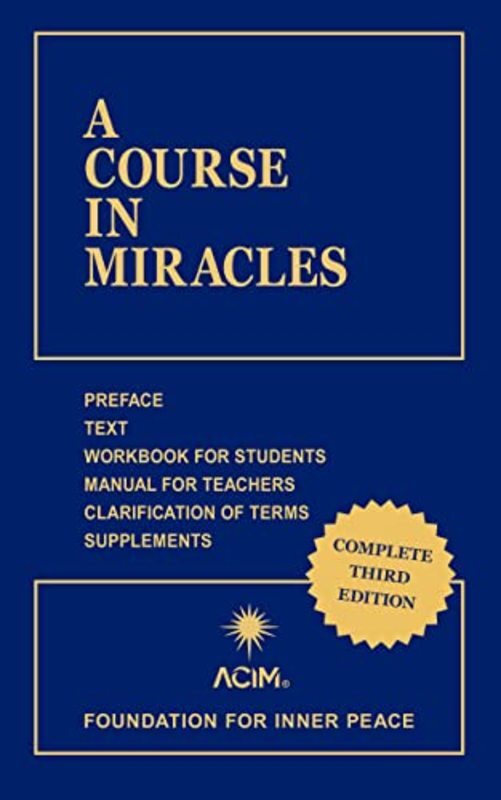 Book cover for "A Course in Miracles" by Dr. Helen Schucman