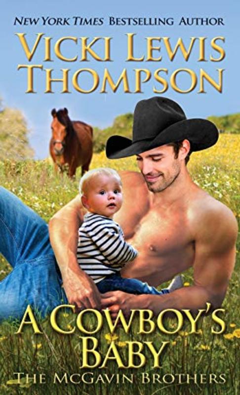 Book cover for "A Cowboy's Baby" by Vicki Lewis Thompson
