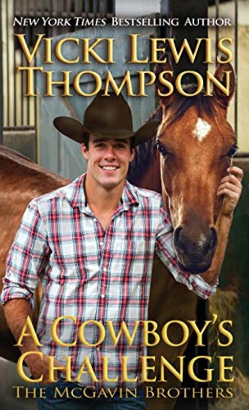 Book cover for "A Cowboy's Challenge" by Vicki Lewis Thompson