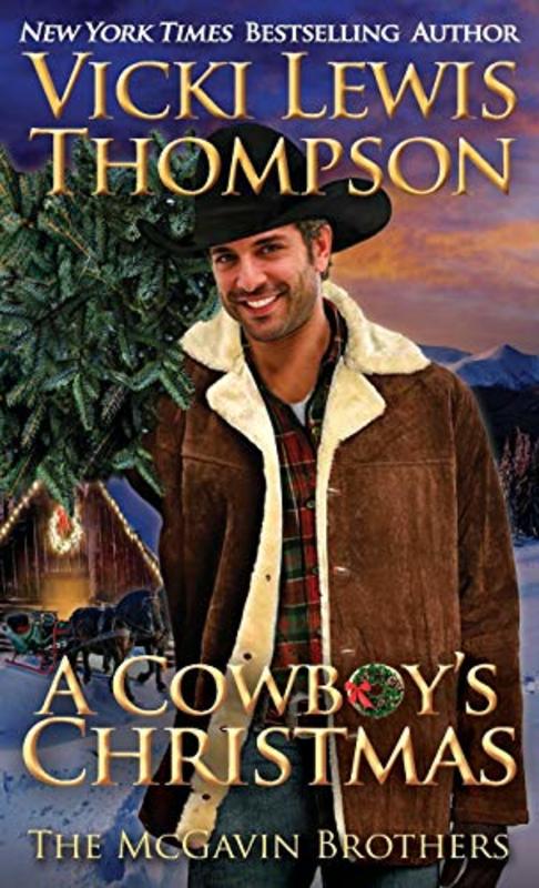 Book cover for "A Cowboy's Christmas" by Vicki Lewis Thompson