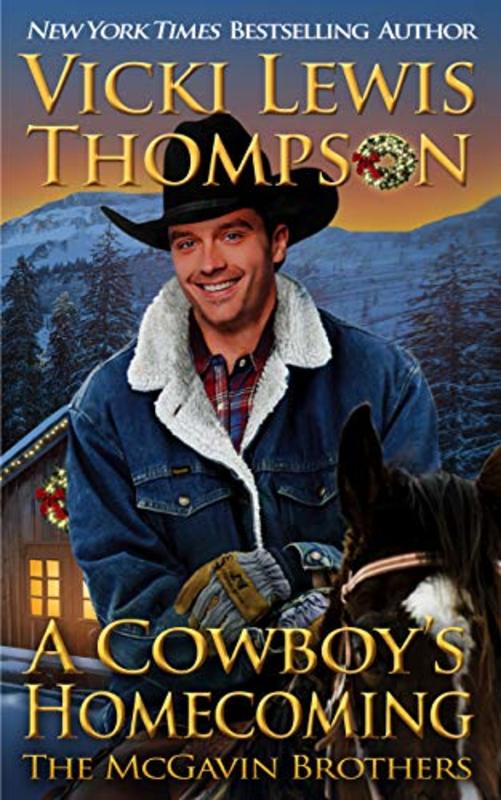 Book cover for "A Cowboy's Homecoming" by Vicki Lewis Thompson