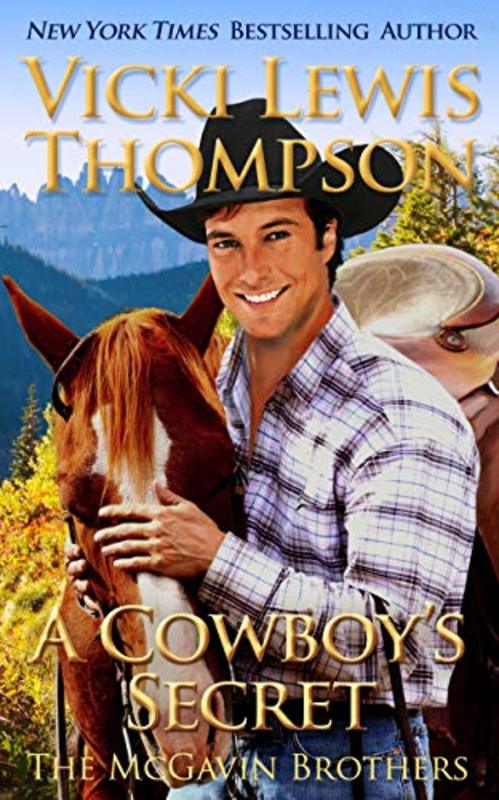 Book cover for "A Cowboy's Secret" by Vicki Lewis Thompson