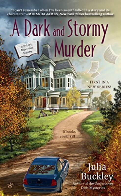 Book cover for "A Dark and Stormy Murder" by Julia Buckley