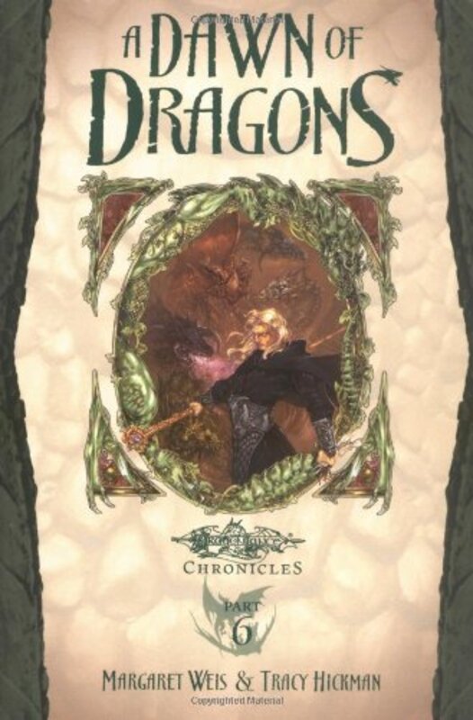 Book cover for "A Dawn of Dragons" by Margaret Weis
