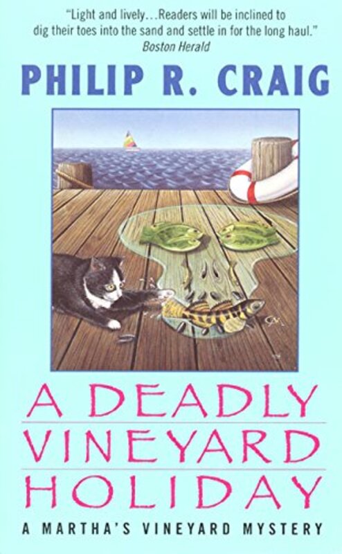 Book cover for "A Deadly Vineyard Holiday" by Philip R Craig
