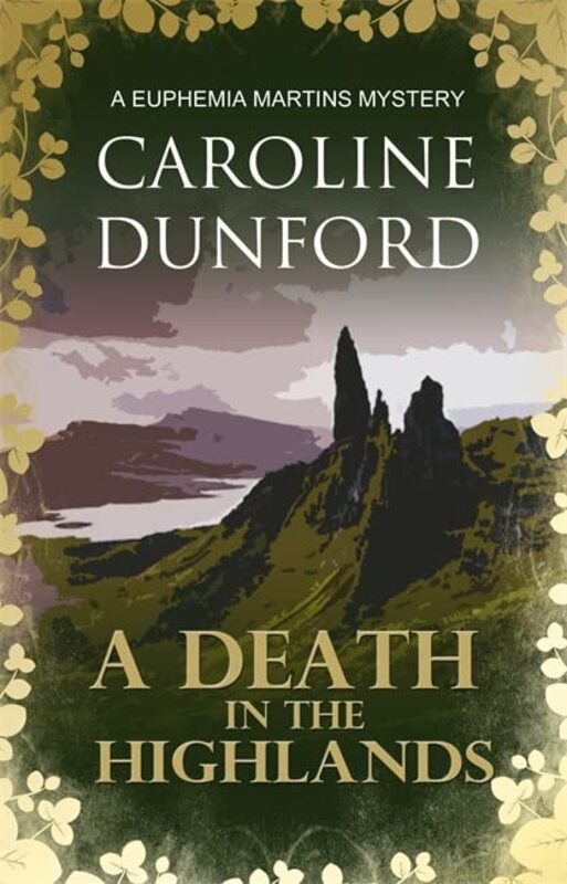 Book cover for "A Death in the Highlands" by Caroline Dunford