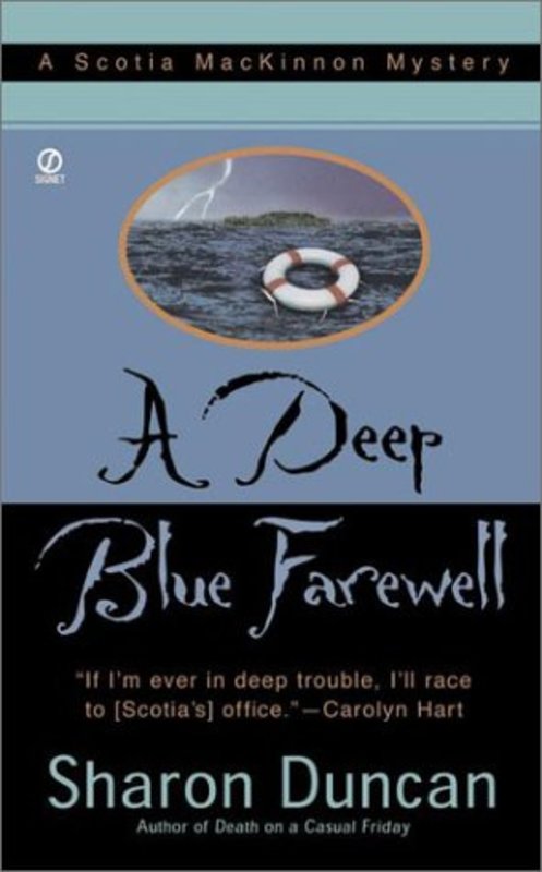 Book cover for "A Deep Blue Farewell" by Sharon Duncan