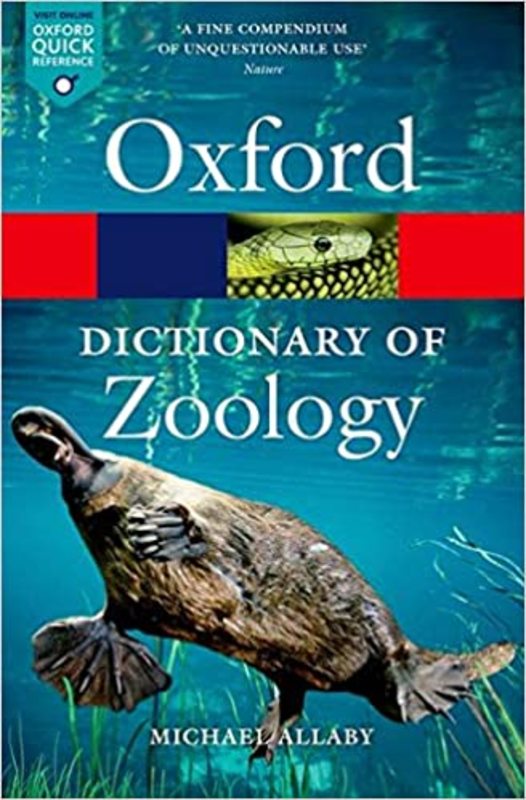 Book cover for "A Dictionary of Zoology" by Michael Allaby