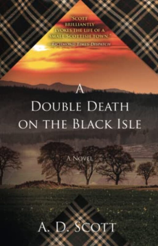 Book cover for "A Double Death on the Black Isle" by AD Scott