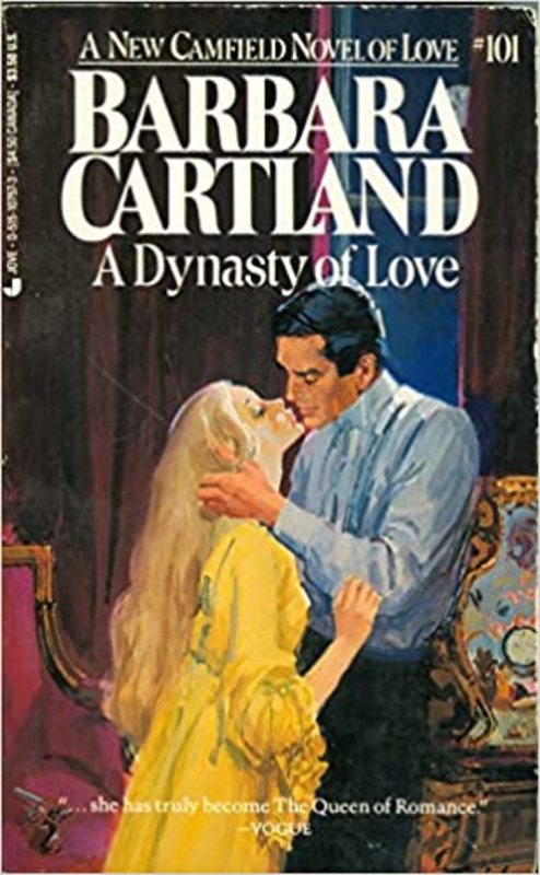 Book cover for "A Dynasty of Love" by Barbara Cartland