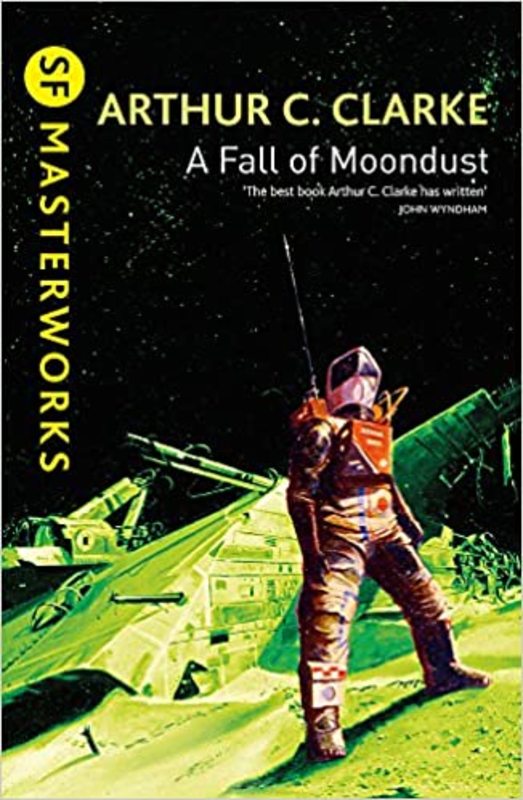 Book cover for "A Fall of Moondust" by Arthur C. Clarke