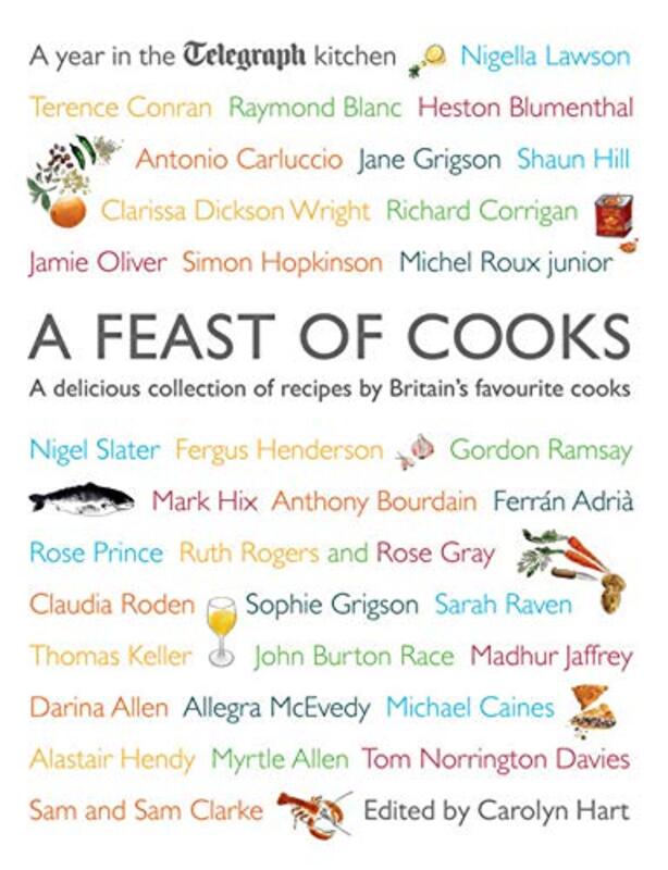 Book cover for "A Feast of Cooks" by Carolyn G Hart