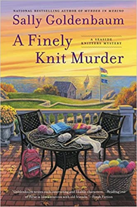 Book cover for "A Finely Knit Murder" by Sally Goldenbaum