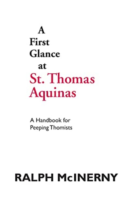 Book cover for "A First Glance at St. Thomas Aquinas" by Ralph McInerny