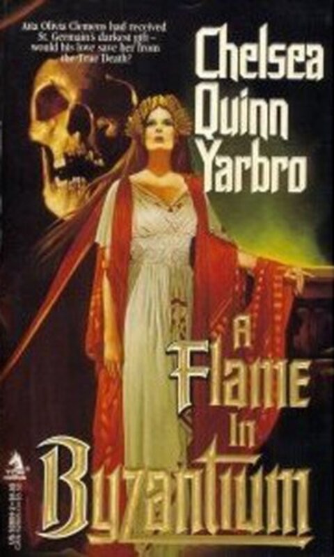 Book cover for "A Flame in Byzantium" by Chelsea Quinn Yarbro