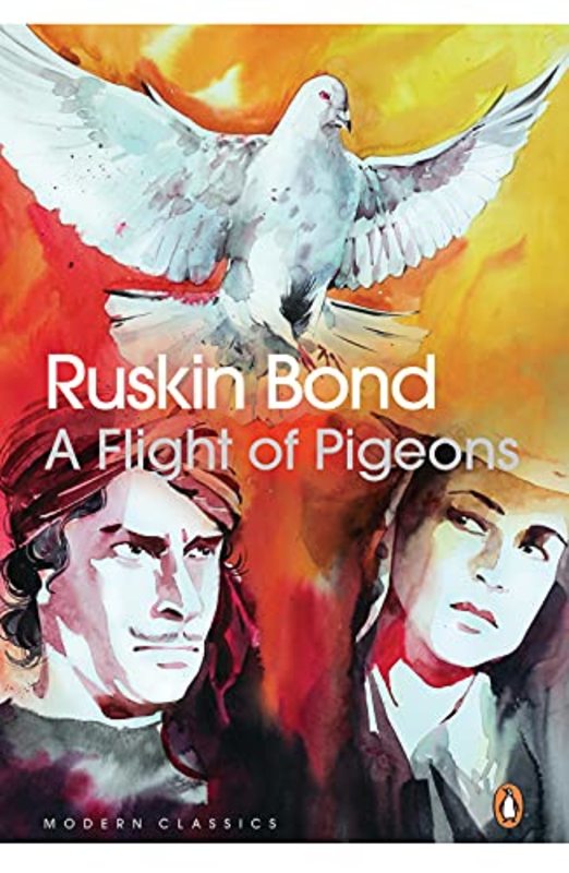 Book cover for "A Flight of Pigeons" by Ruskin Bond