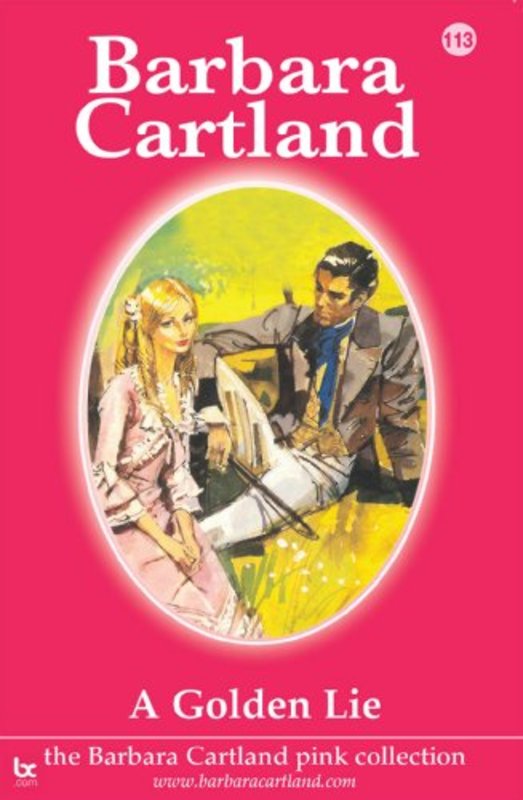 Book cover for "A Golden Lie" by Barbara Cartland