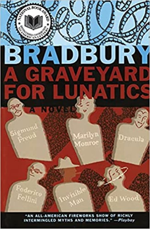 Book cover for "A Graveyard for Lunatics" by Ray Bradbury