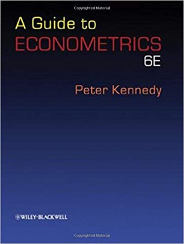Book cover for "A Guide to Econometrics" by Peter Kennedy