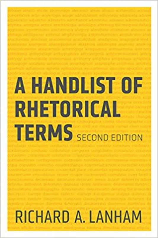 Book cover for "A Handlist of Rhetorical Terms" by Richard A. Lanham