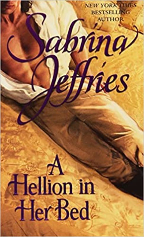Book cover for "A Hellion in Her Bed" by Sabrina Jeffries