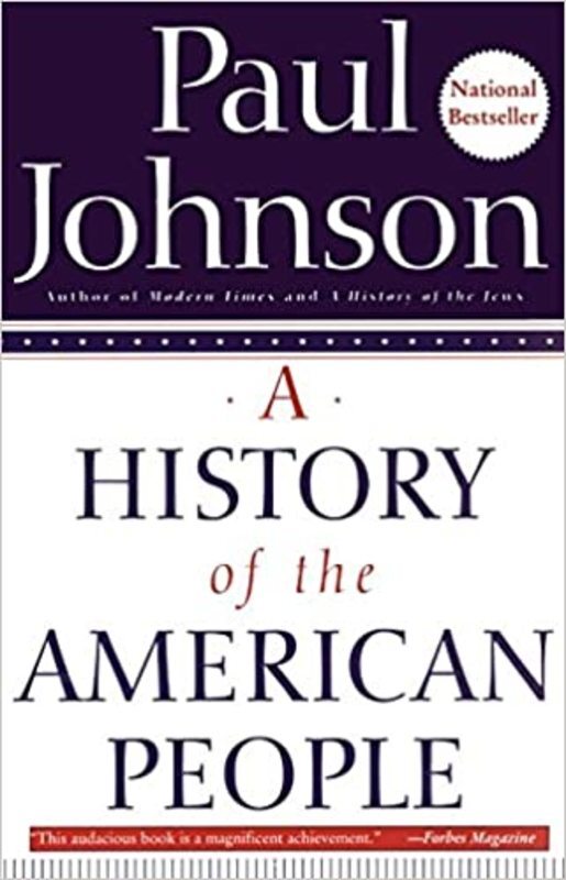 Book cover for "A History of the American People" by Paul Johnson