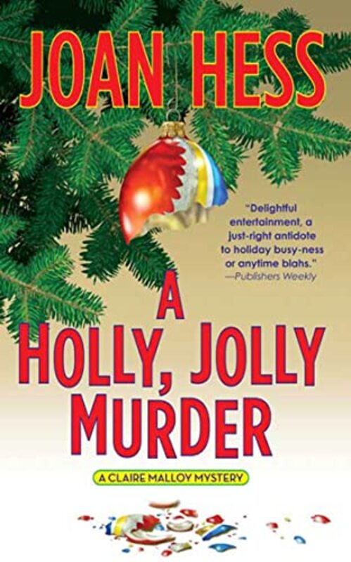 Book cover for "A Holly, Jolly Murder" by Joan Hess