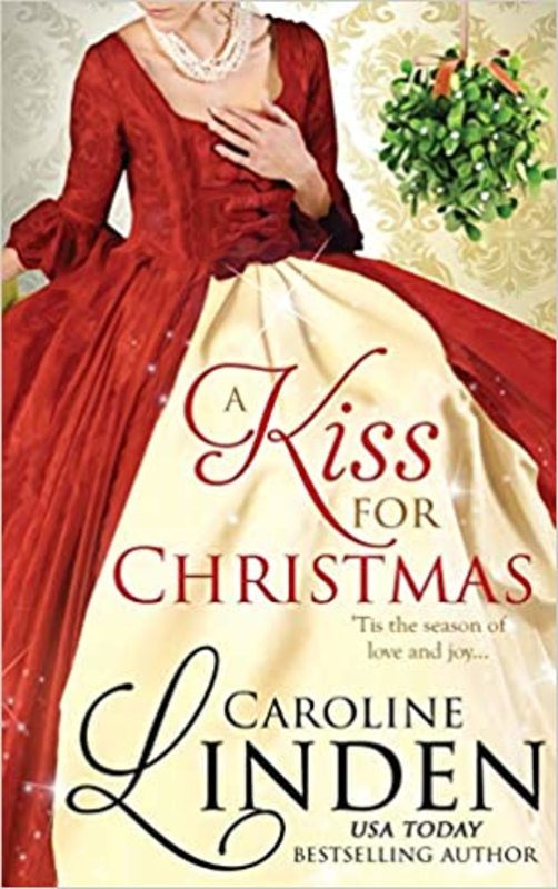 Book cover for "A Kiss for Christmas" by Caroline Linden