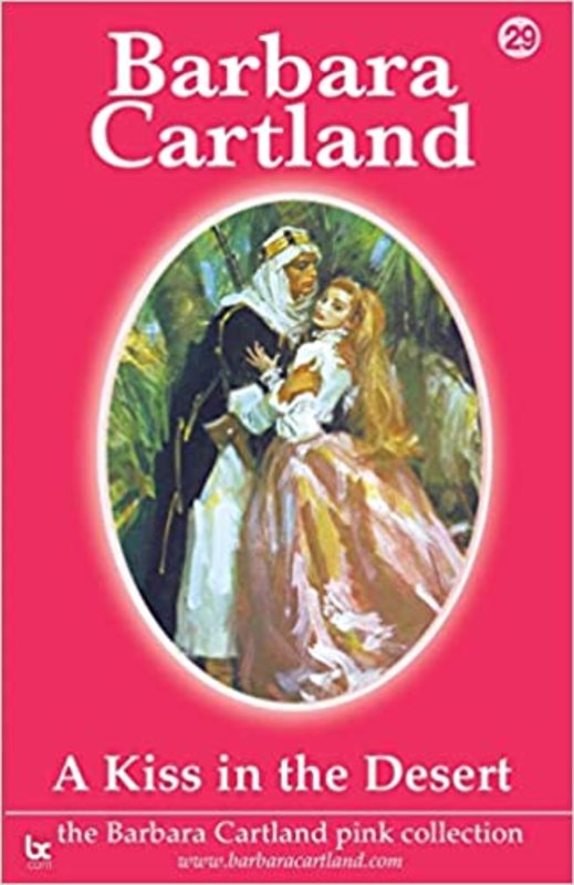Book cover for "A Kiss in the Desert" by Barbara Cartland