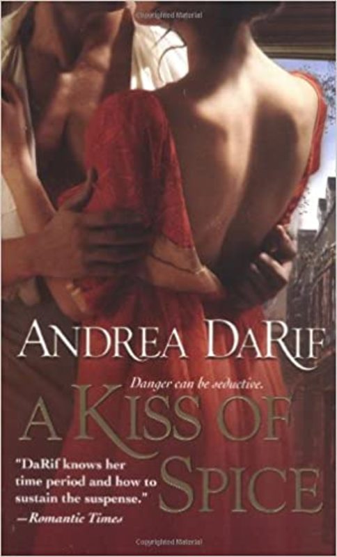 Book cover for "A Kiss of Spice" by Andrea Penrose