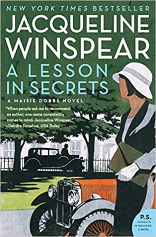 Book cover for "A Lesson in Secrets" by Jacqueline Winspear