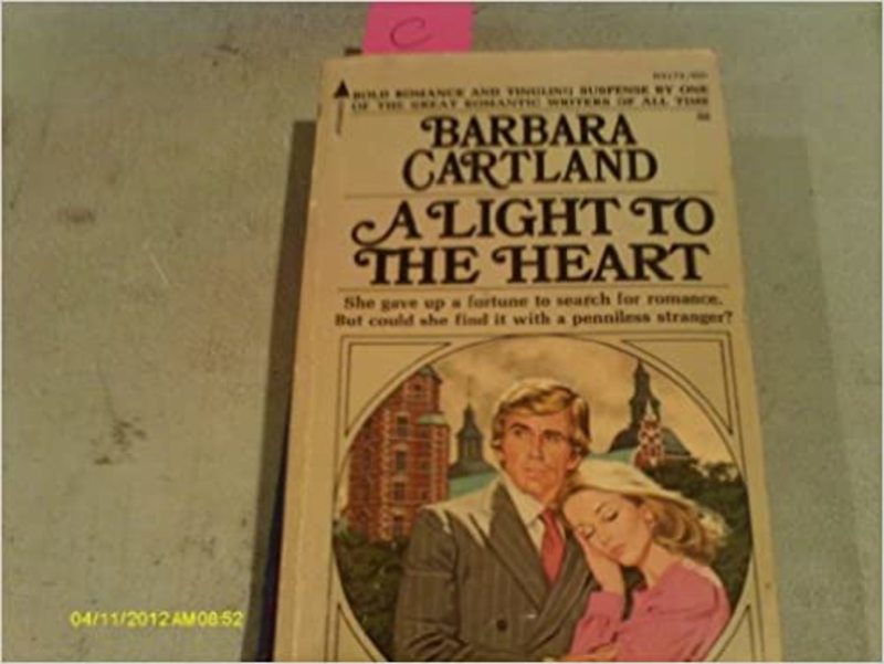 Book cover for "A Light to the Heart" by Barbara Cartland