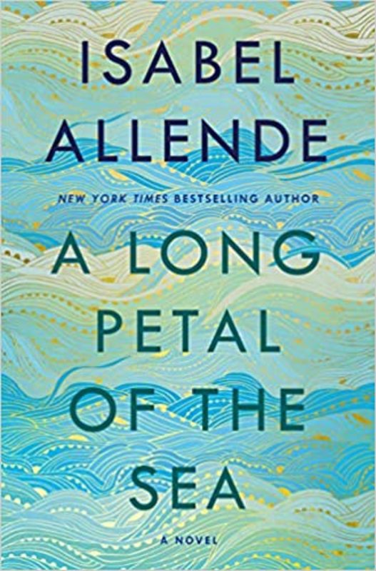 Book cover for "A Long Petal of the Sea" by Isabel Allende