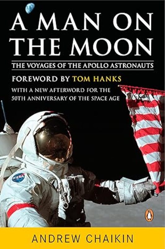 Book cover for "A Man on the Moon" by Andrew Chaikin