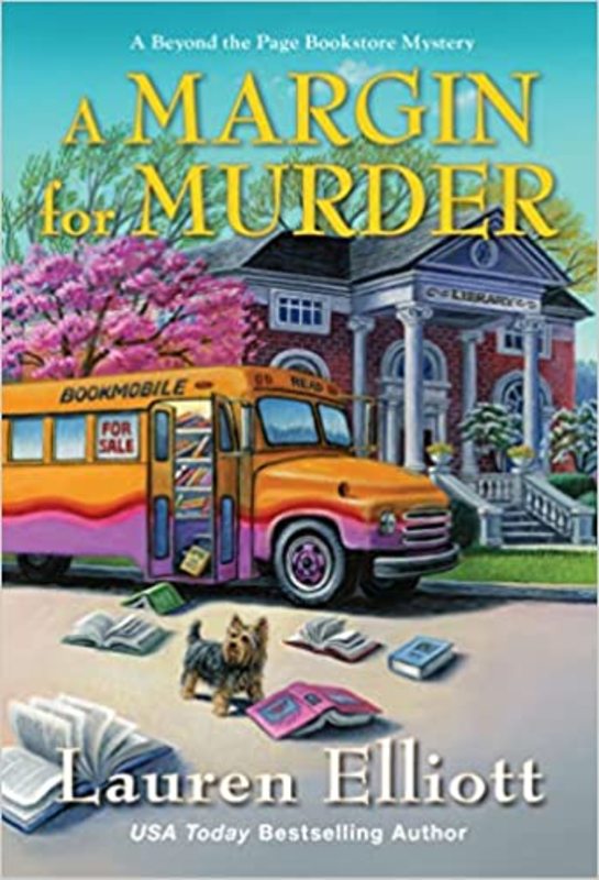 Book cover for "A Margin for Murder" by Lauren Elliott