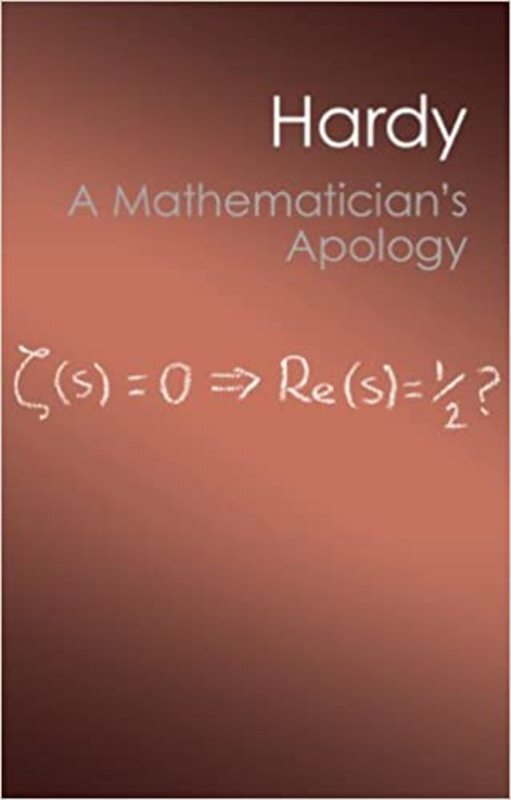 Book cover for "A Mathematician's Apology" by G. H. Hardy